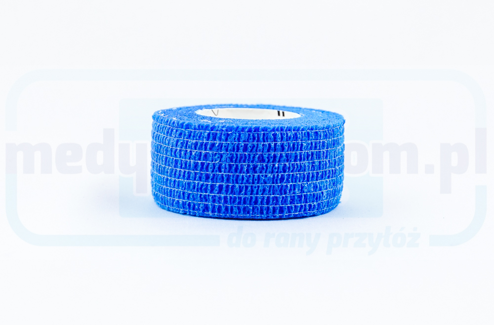 Bandă adezivă 2,5 cm * 4,5 m 1 buc elastic albastru, autoadeziv